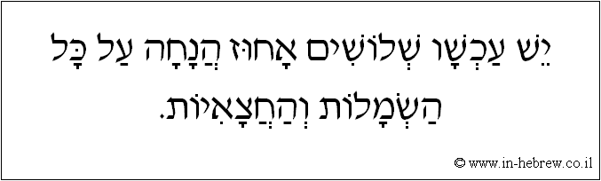 עברית: יש עכשיו שלושים אחוז הנחה על כל השמלות והחצאיות.