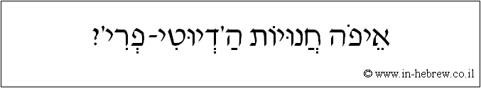 עברית: איפה חנויות ה'דיוטי-פרי'?