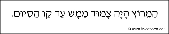 עברית: המרוץ היה צמוד ממש עד קו הסיום.