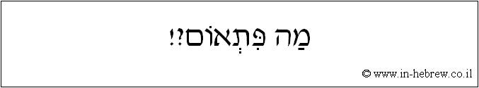 עברית: מה פתאום?!