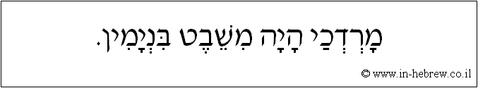 עברית: מרדכי היה משבט בנימין.