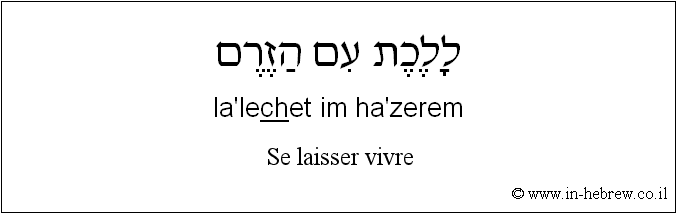 Français à l'hébreu: Se laisser vivre