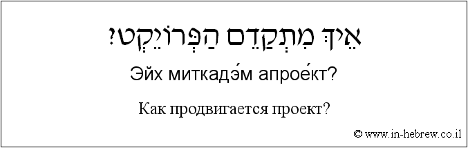 Иврит и русский: Как продвигается проект?