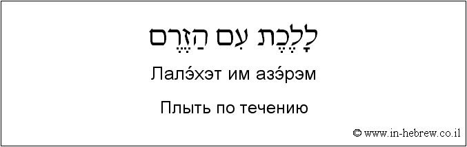Иврит и русский: Плыть по течению