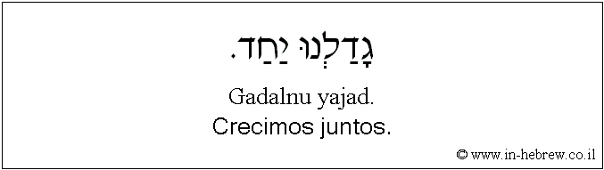 Español y hebreo: Crecimos juntos.