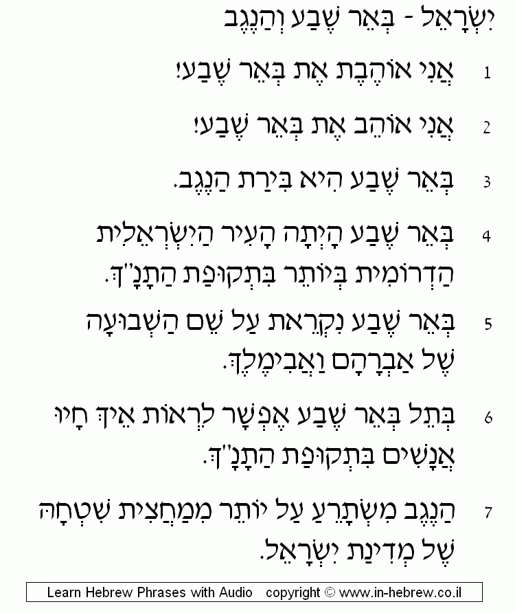 Israel: Be'er Sheva and the Negev 1/3