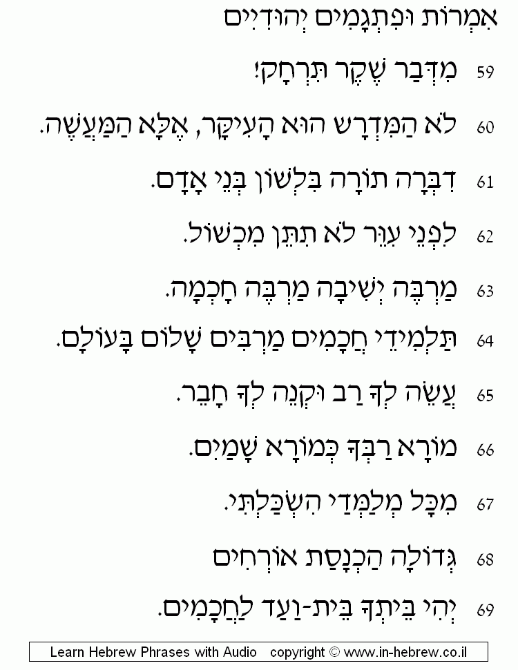 Jewish Proverbs and Sayings 7/8