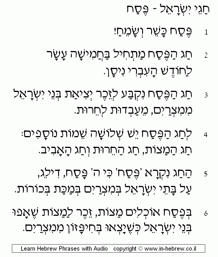 Passover 1/5