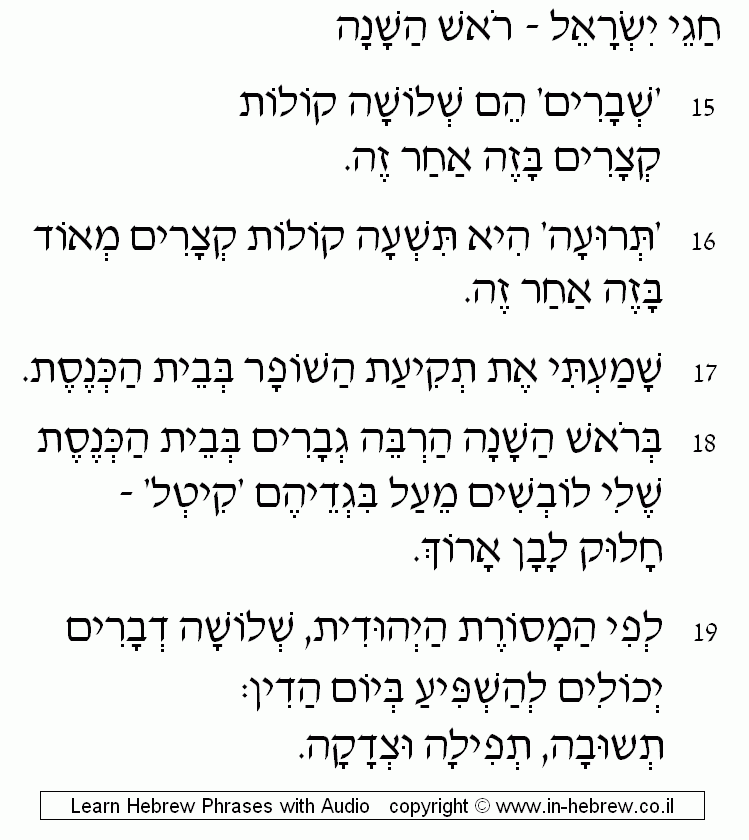 Rosh Hashana 3/5