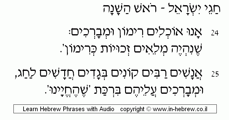 Rosh Hashana 5/5