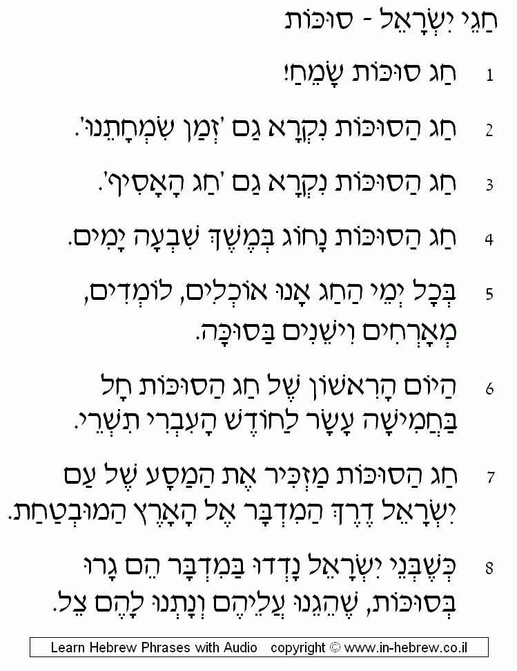 Sukkot 1/4